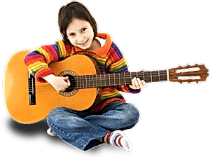 Gitar çalan öğrenciler